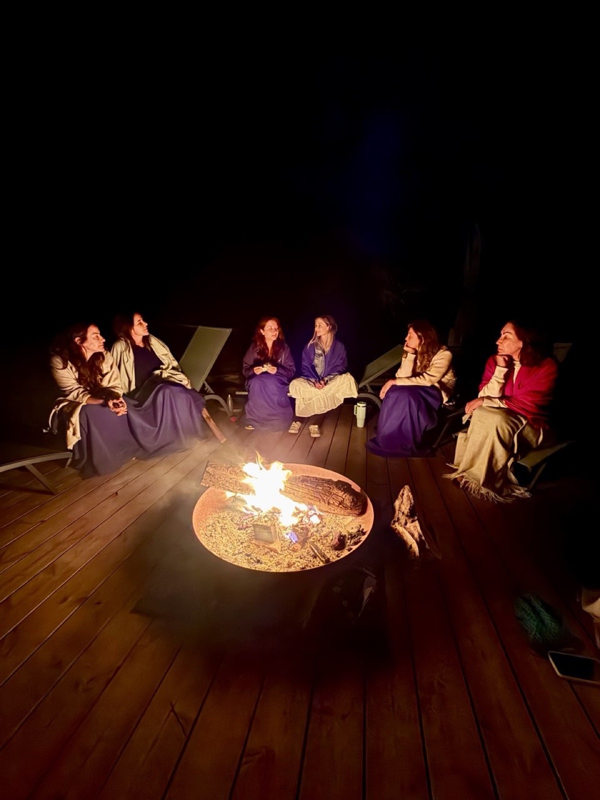 Evening fire circle